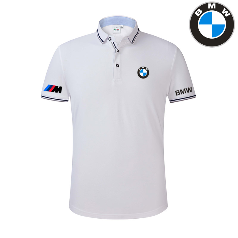 2022 Polo BMW Motorsport Homme Coton épissage Couleur Contraste Manche Courte